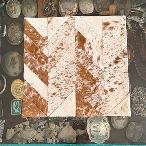 Patchwork Cowhide Accent Pillow